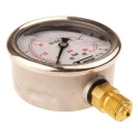 Sferaco 63 mm G 1/4 BSPT Stainless Steel Case Pressure Gauge 4 bar 1613004