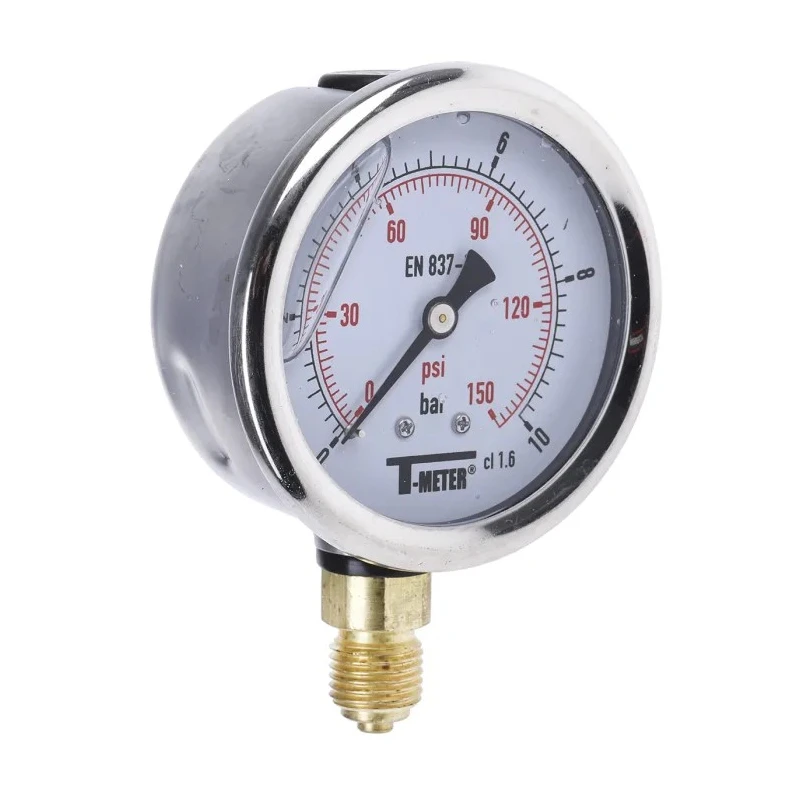 Sferaco 63 mm G 1/4 BSPT Stainless Steel Case Pressure Gauge 10 bar 1613006