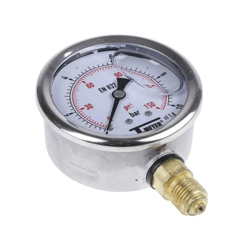 Sferaco 63 mm G 1/4 BSPT Stainless Steel Case Pressure Gauge 10 bar 1613006