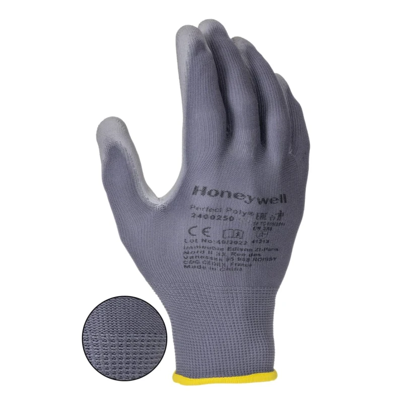 North Grey Polyamide Work Gloves Size 9 Polyurethane Coating 2400250-09