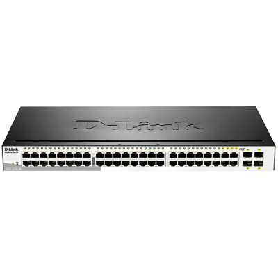 D-Link 52-Port Gigabit Smart Managed Ethernet Switch with 44 RJ-45 and 4 SFP Ports DGS-1210-48
