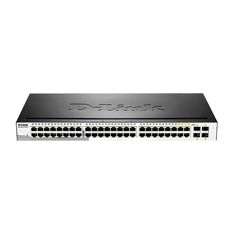D-Link 52-Port Gigabit Smart Managed Ethernet Switch with 44 RJ-45 and 4 SFP Ports DGS-1210-48