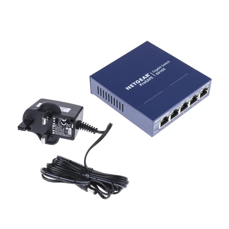 Netgear ProSAFE Unmanaged 5 Port Gigabit Ethernet Switch 1000Mbps Desktop Metal Case GS105