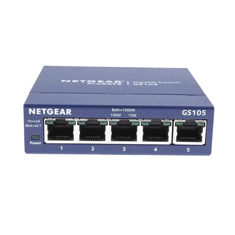 Netgear ProSAFE Unmanaged 5 Port Gigabit Ethernet Switch 1000Mbps Desktop Metal Case GS105