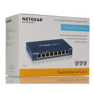 Netgear ProSAFE Unmanaged 8 Port Gigabit Ethernet Desktop Switch GS108
