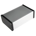 Hammond 1455 Series Silver Black Lid Aluminium Enclosure IP54 53 mm x 160 mm x 103 mm 1455N1602