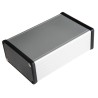 Hammond 1455 Series Silver Black Lid Aluminium Enclosure IP54 53 mm x 160 mm x 103 mm 1455N1602