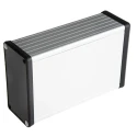 Hammond 1455 Series Silver Black Lid Aluminium Enclosure IP54 53 mm x 160 mm x 103 mm 1455N1602
