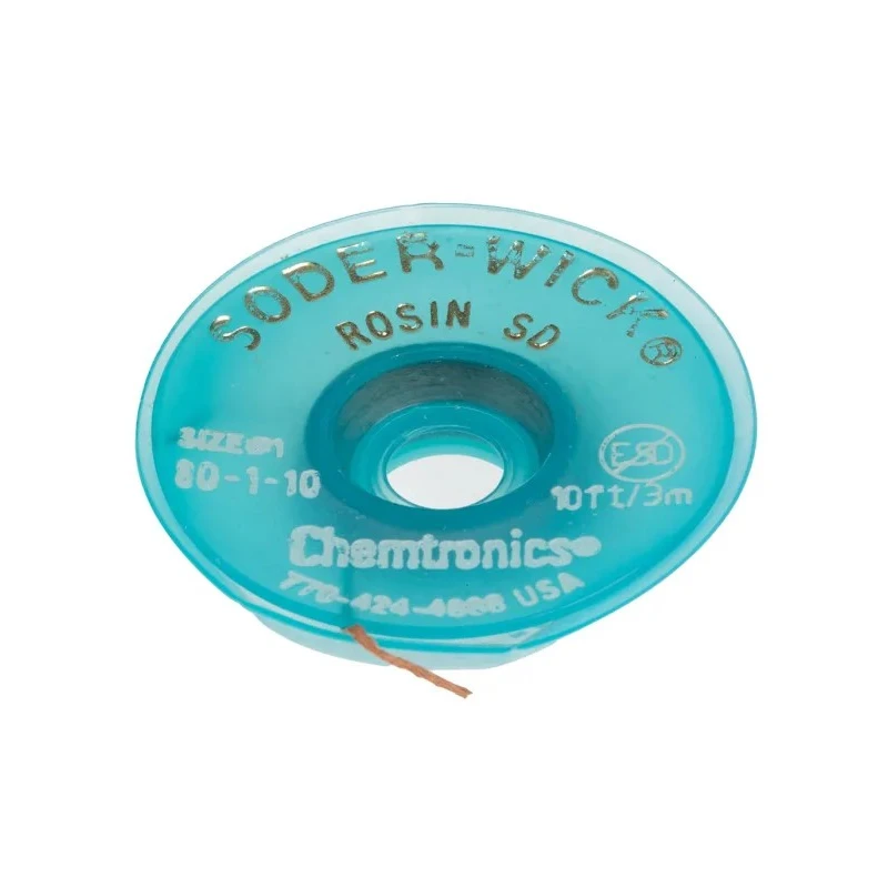 Solder Wick De-Soldering Braid 3 m Length 0.8 mm Width 80-1-10