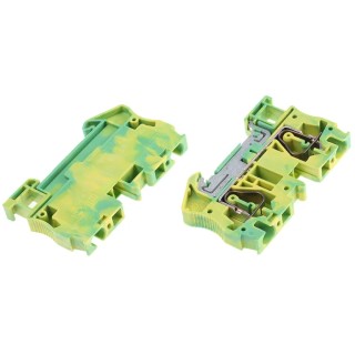 Phoenix Contact ST 6-PE Series Earth Terminal Block 52A, 800V, Spring Cage Termination, 0.2-6 mm² Wire, 1-Level 3031500