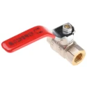 Sferaco Brass Threaded Ball Valve BSP 40 bar Maximum Operating Pressure, Steel Handle, Model 509002