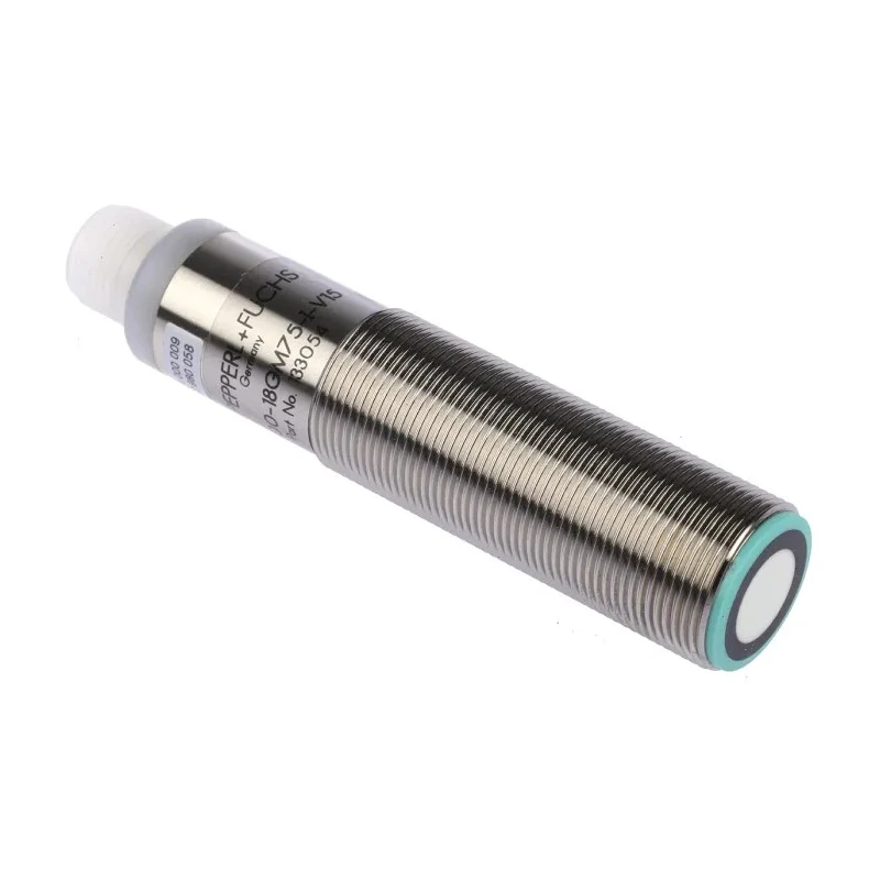 Pepperl + Fuchs Threaded Barrel Ultrasonic Proximity Sensor M18 x 1 85mm Length 500mm Detection, 4 to 20 UB500-18GM75-I-V15