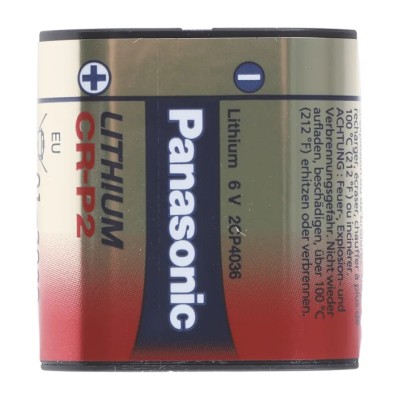 Panasonic Lithium Manganese Dioxide 6 V Camera Battery 1.4 Ah CR-P2L/1BP