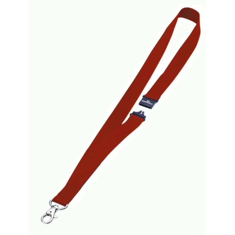 Durable Red Metal Lanyard 440mm Length, 20mm Width, 10 Per Pack, German Design 8137-03