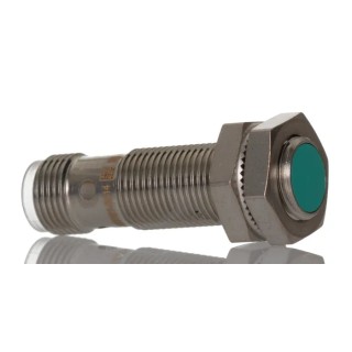 Pepperl + Fuchs Threaded Barrel Inductive Proximity Sensor M12 PNP 36 V dc 4 mm Detection Range NBB4-12GM30-E2-V1