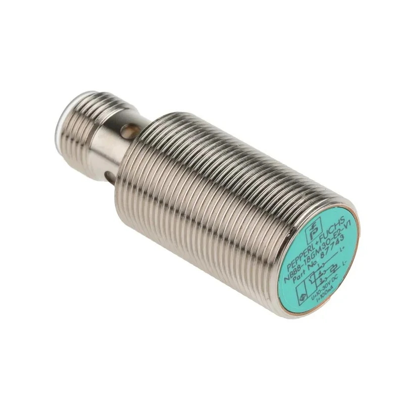 Pepperl + Fuchs Threaded Barrel Inductive Proximity Sensor M18 PNP 36 V DC 200mA NBB8-18GM30-E2-V1