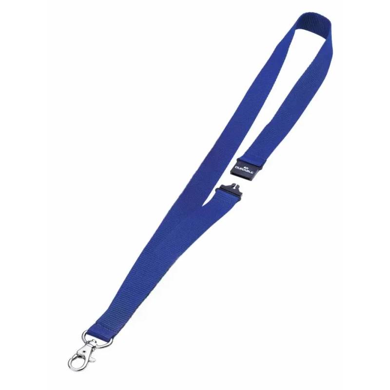 Durable Blue Metal Lanyard 440mm Length 20mm Width 10 Per Pack 8137-07