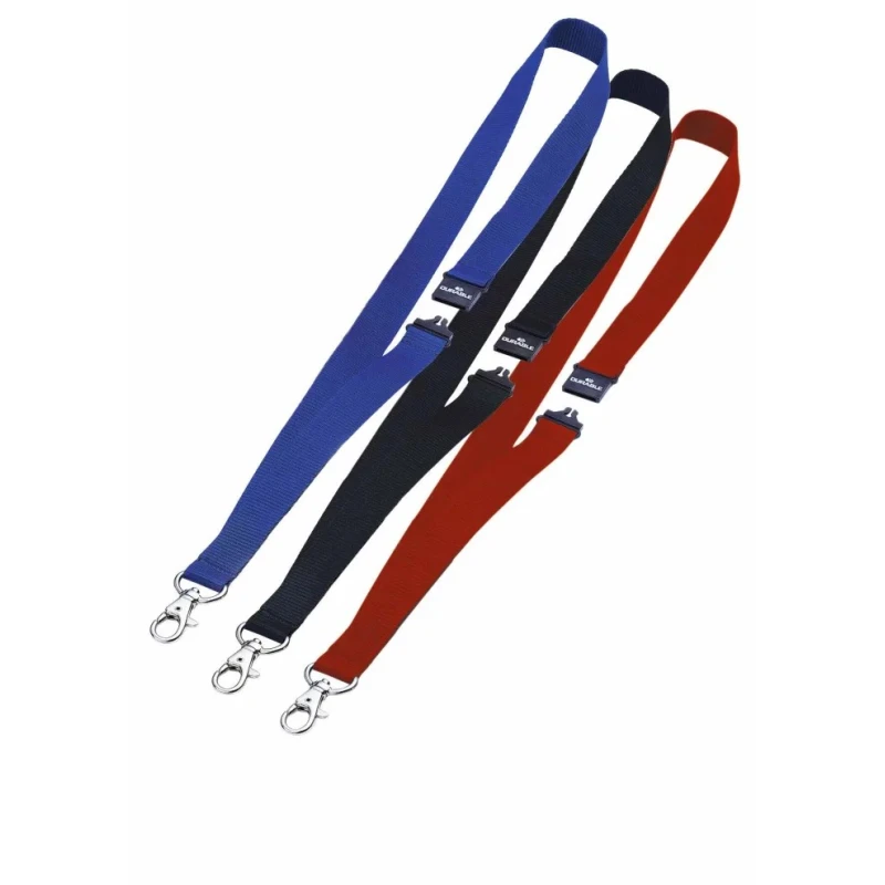 Durable Blue Metal Lanyard 440mm Length 20mm Width 10 Per Pack 8137-07