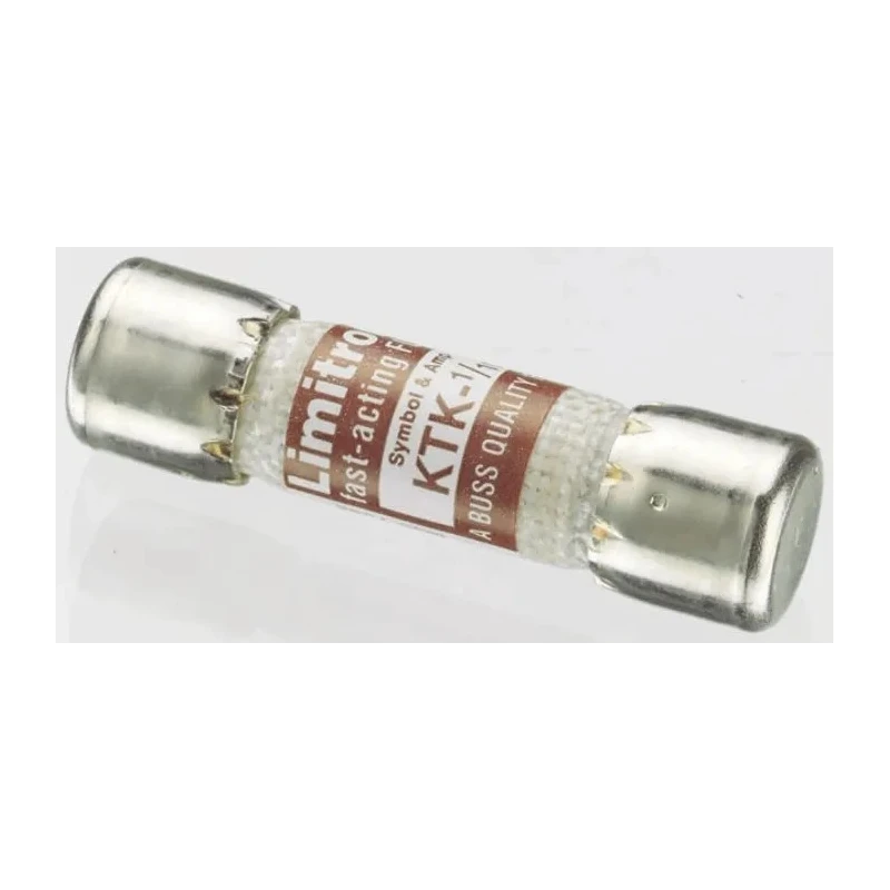 Eaton Fast Acting Melamine Cartridge Fuse 125mA 600V AC 10 x 38 mm KTK-1/8