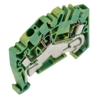Weidmüller 2-Way ZPE 2.5-2 Earth Terminal Block, 2.5mm² Cable CSA, Clamp Termination, Wemid Housing, 800V, Green 1772090000