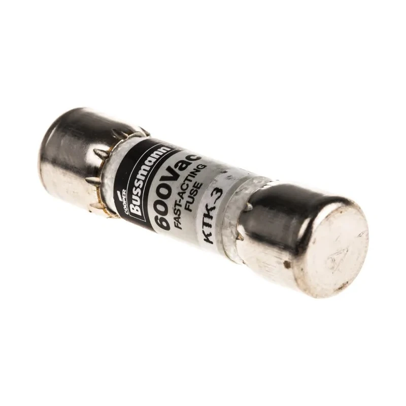 Eaton Melamine Cartridge Fuse 3A Fast Acting 600V AC 10 x 38 mm KTK-3