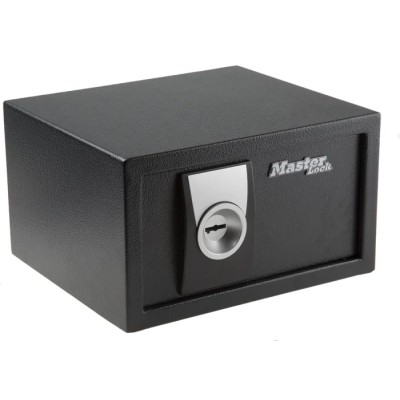Master Lock Solid Steel 10L Keyed Screw Hotel Safe with 2 Steel Live-Locking Bolts X031ML