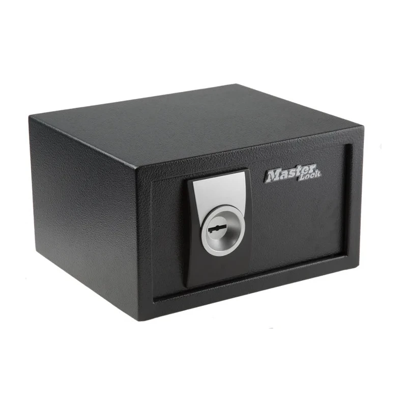 Master Lock Solid Steel 10L Keyed Screw Hotel Safe with 2 Steel Live-Locking Bolts X031ML
