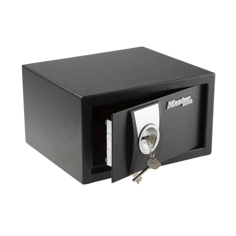 Master Lock Solid Steel 10L Keyed Screw Hotel Safe with 2 Steel Live-Locking Bolts X031ML