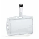 Durable Transparent Acrylic Badge Holder with Clip 87mm x 54mm 8005-19