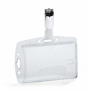 Durable Transparent Acrylic Badge Holder with Clip 87mm x 54mm 8005-19