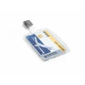 Durable Transparent Acrylic Badge Holder with Clip 87mm x 54mm 8005-19