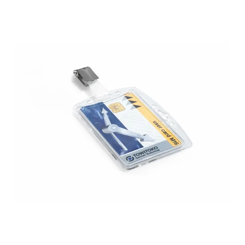 Durable Transparent Acrylic Badge Holder with Clip 87mm x 54mm 8005-19
