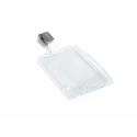 Durable Transparent Acrylic Badge Holder with Clip 87mm x 54mm 8005-19