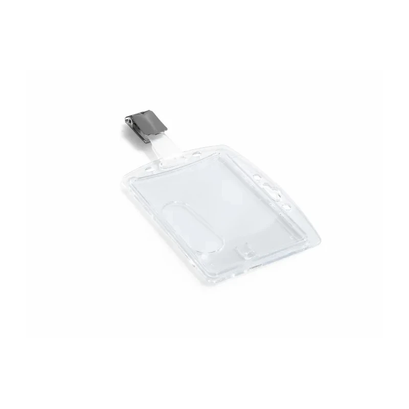 Durable Transparent Acrylic Badge Holder with Clip 87mm x 54mm 8005-19