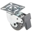 Tente Braked Swivel Castor 50 mm Wheel Diameter Rubber Wheel Load Capacity 55 kg 1677UHO050P40PAF
