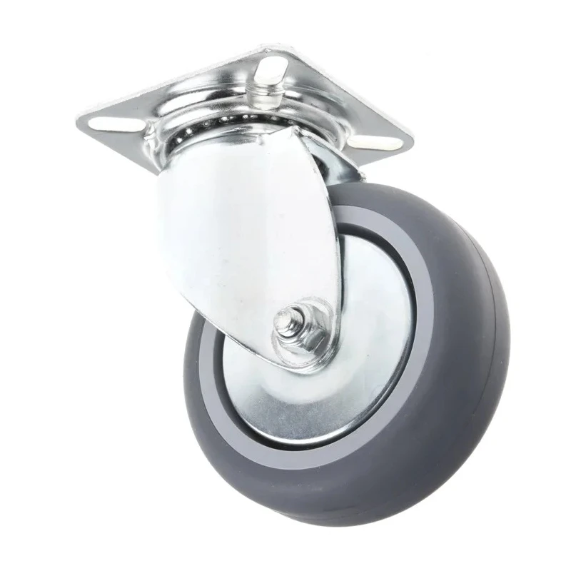 Tente Swivel Castor 75 kg Capacity 75 mm Wheel Rubber 2470PJO075P40PFP