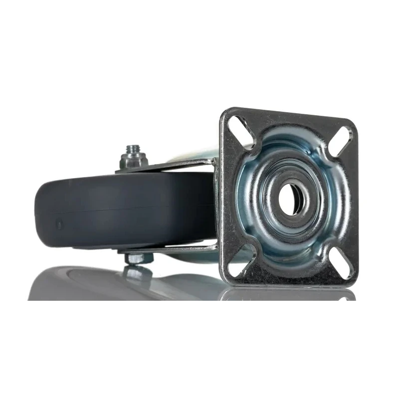 Tente Swivel Braked Castor with Rubber Wheel, 75 mm Diameter, 75 kg Load Capacity, Polypropylene Hub, Double 2470PJP075P40