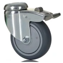 Tente Swivel Castor with 75 mm Rubber Wheel, 75 kg Load Capacity, Ball Bearing Hub, Polypropylene Hub 2477PJP075P30-11