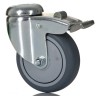 Tente Swivel Castor with 75 mm Rubber Wheel, 75 kg Load Capacity, Ball Bearing Hub, Polypropylene Hub 2477PJP075P30-11