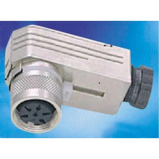 Amphenol Industrial signalmate C091 7 Pole Right Angle M16 DIN Socket 5A 300V IP67 Screw-On Cable C09131F0071002