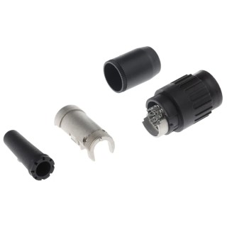 Amphenol Industrial 8 Pole Straight M16 DIN Socket Cable Female Screw Mating 5A 100V AC IP40 T3528501