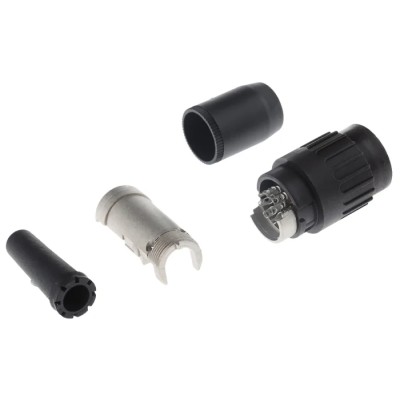 Amphenol Industrial 8 Pole Straight M16 DIN Socket Cable Female Screw Mating 5A 100V AC IP40 T3528501