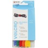 Velcro Blue, Green, Orange, Red, Yellow Hook & Loop Tape 12mm Width x 200mm Length Polypropylene EC60250