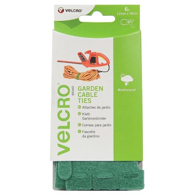 Velcro Green Hook & Loop Tape, 12mm Width x 380mm Length, 0.3mm Thickness, Polypropylene Material EC60252