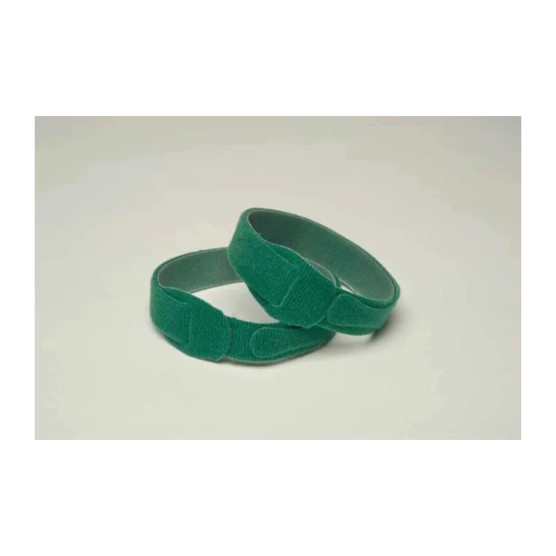 Velcro Green Hook & Loop Tape, 12mm Width x 380mm Length, 0.3mm Thickness, Polypropylene Material EC60252