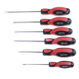 RS PRO Pozidriv, Slotted Standard Screwdriver Set, 6-Piece 459-3944