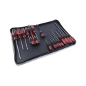RS PRO Phillips, Pozidriv, Slotted Standard Screwdriver Set 18-Piece with Chrome Vanadium Steel Handles 459-3972