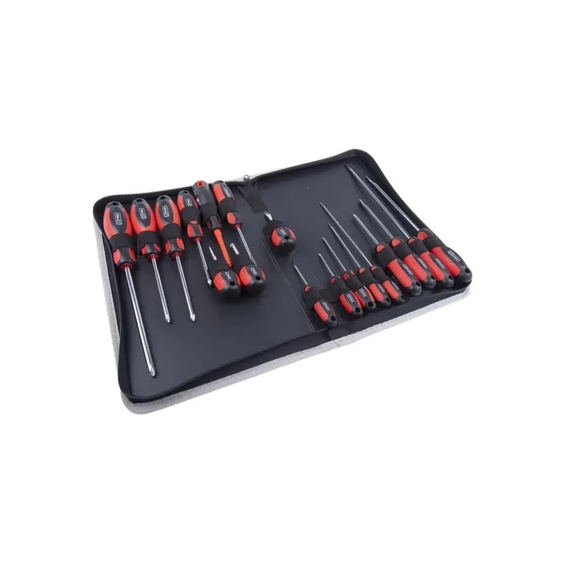 RS PRO Phillips, Pozidriv, Slotted Standard Screwdriver Set 18-Piece with Chrome Vanadium Steel Handles 459-3972