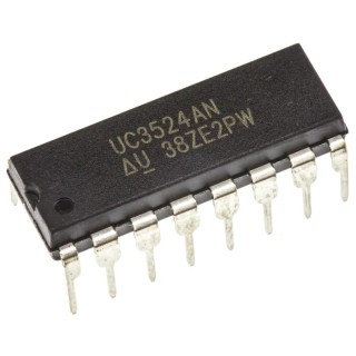 Texas Instruments 16-Pin PDIP 2-Channel Current Mode PWM Controller 500 kHz 40V Through Hole UC3524AN