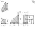 Bosch Rexroth Black Polypropylene Angle Bracket Cap 40 x 80 mm Strut Profile, 10 mm Groove 3842548857